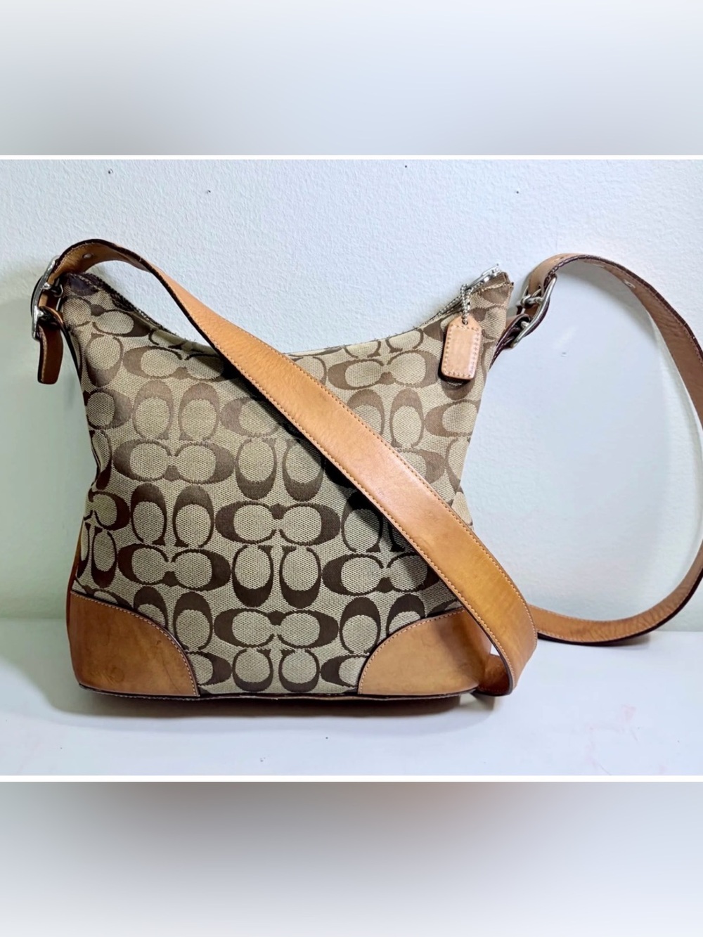 Coach 6346 Y2K Chelsea Signature Slim Streetwear Hobo/Duffel Bag brown logo